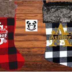 Personalized FUR CUFF CHRISTMAS STOCKINGS 