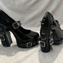Frankie Hsu Gothic Platform Chunky High Heels