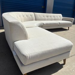 Light Beige Midcentury Modern Sectional Couch 🛻Delivery Available🛻