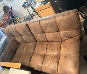 Vegan Leather Futon Sofa Bed