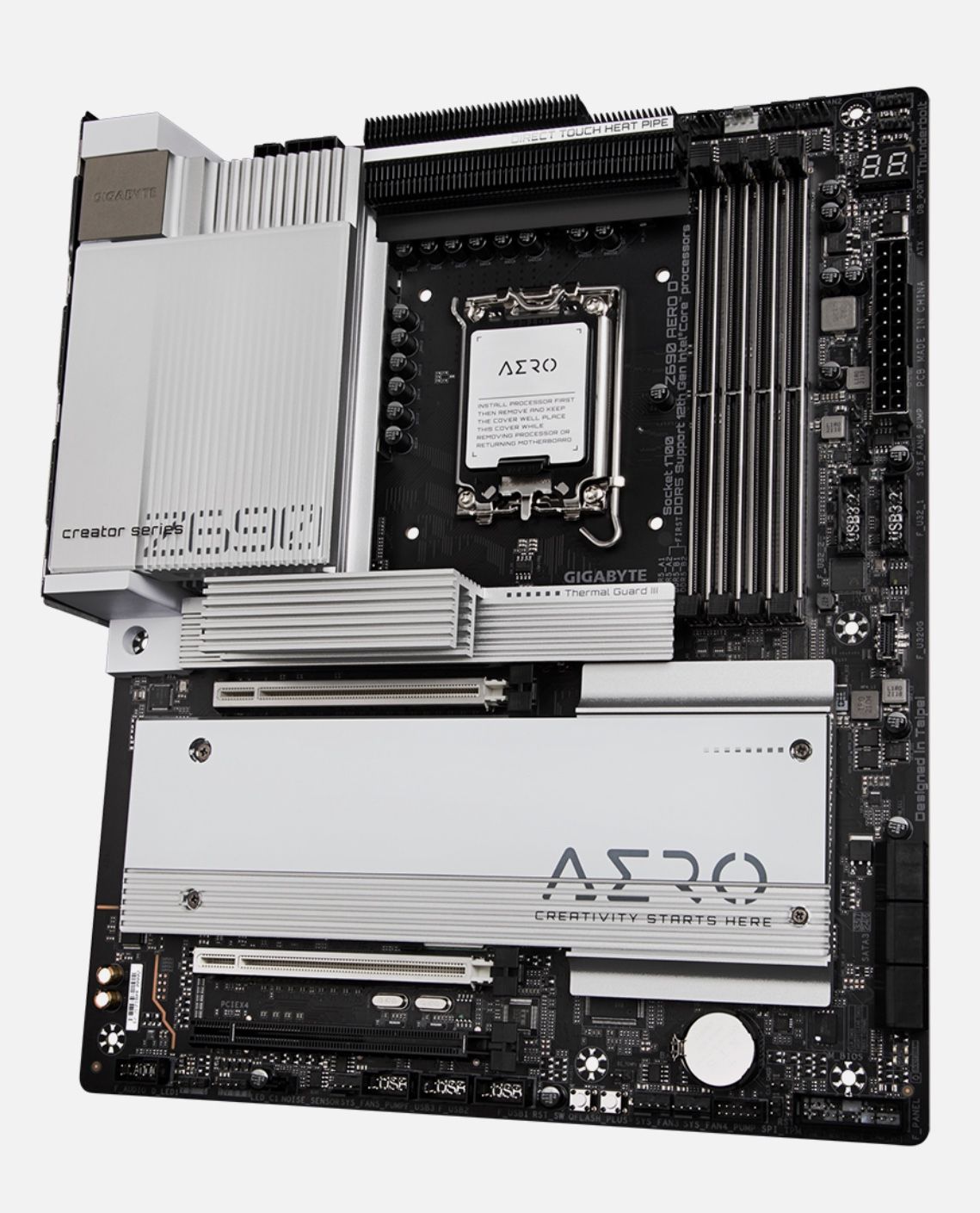 z690 Aero D motherboard with tons of nvme ports