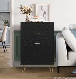 Marable Black 4 Drawer Chest