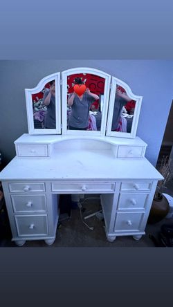 White Wooden Vanity