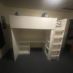 Ikea Loft Bed With Desk And Shelves, Must See!!!!