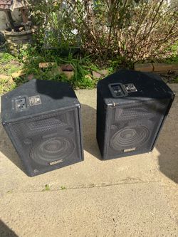 Pair of Seismic Audio Fl-12MP passive floor monitors