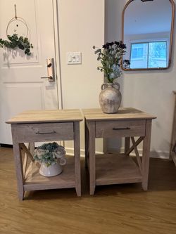 Set of two side tables - farmhouse