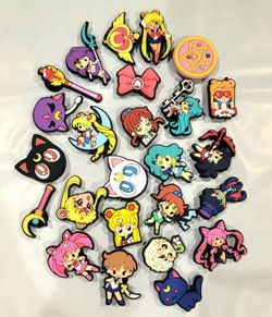 25 pcs Sailor Moon Cartoon Crocs Charms Animation 111