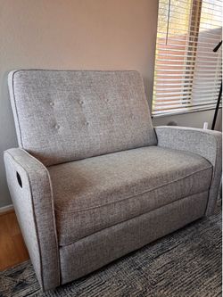 Gray Reclining Loveseat Chair