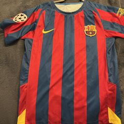 Ronaldinho 10 Jersey FC Barcelona Nike 2006 Retro Football Soccer Jersey Football Champions League Final Paris