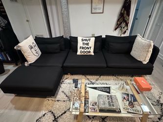 Black L- Shaped Sectional