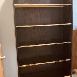 Book Shelf With Gold Metal Shelf 