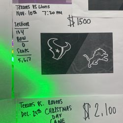 TEXANS VS LIONS 