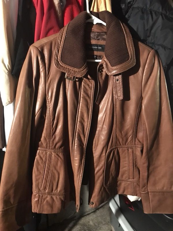 Women’s large genuine leather jacket