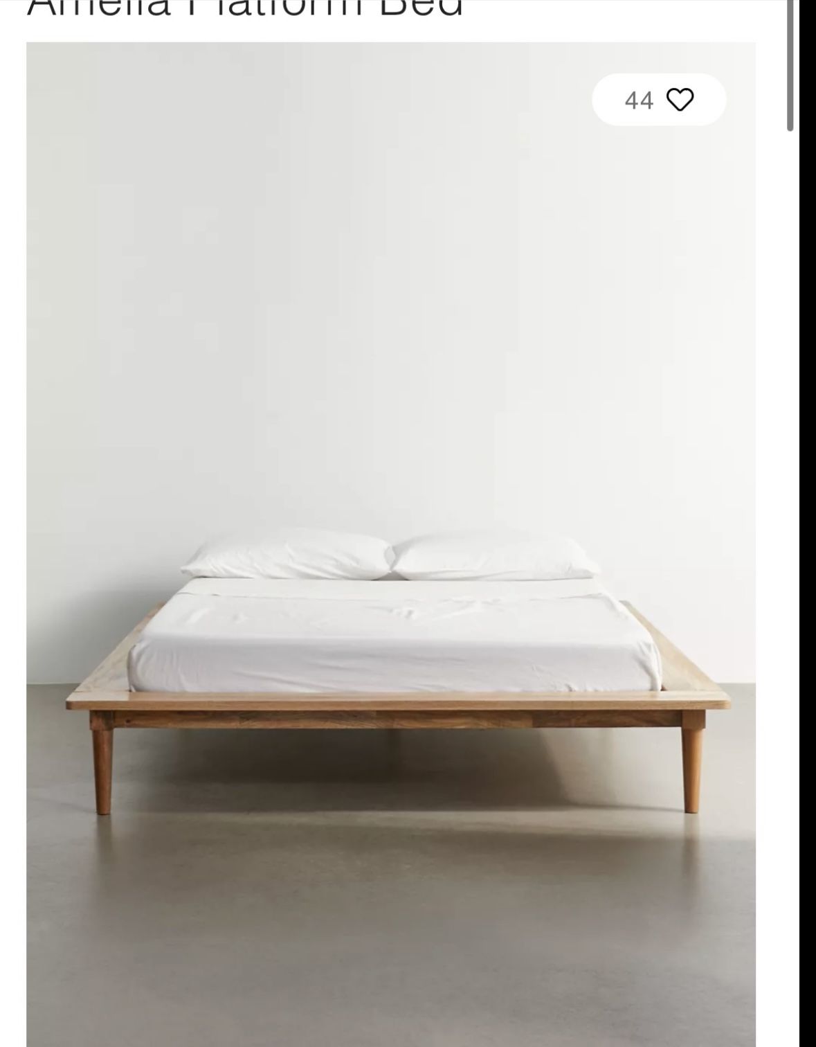 Urban Outfitters Queen Platform Wood Bedframe