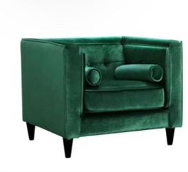 (2) Emerald Green Armchairs