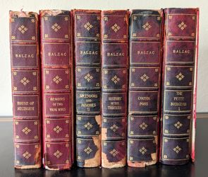 1895 Balzac La Comedie Humaine 6 Vol Set #341 George Barrie Limited Ed