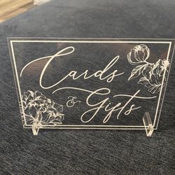 Acrylic Cards & Gifts Sign