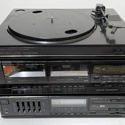 Fisher Turntable MT-881A With Reciever RS-881R & Double Cassette Deck FM/AM CR-W881A Lot Of 3