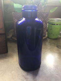 Antique cobalt blue bottle