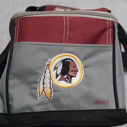 Washington Redskins Old LOGO Lunch Bag Cooler 6 Pack Size Strap NEW