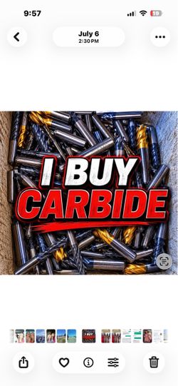 I buy scrap carbide  cash on the spot