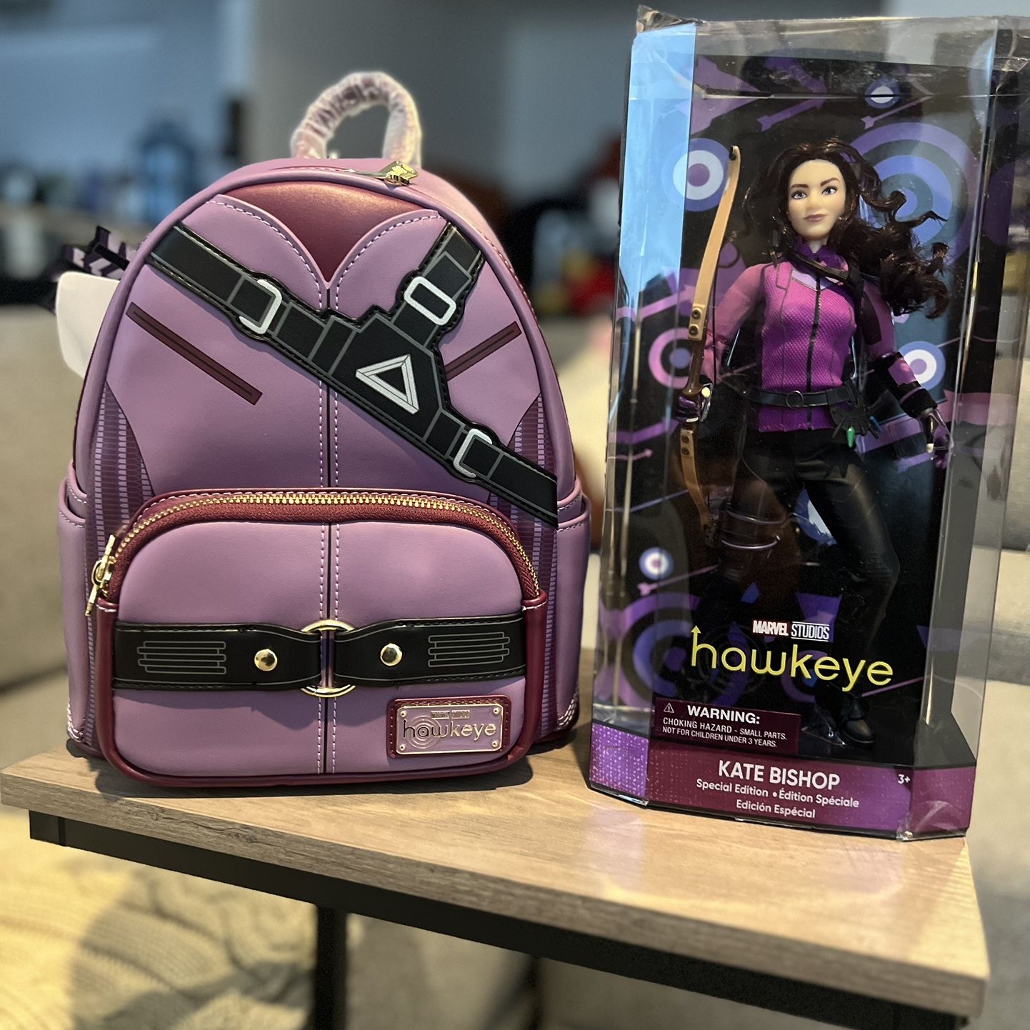 【Lounge Fly】Exclusive - Kate Bishop Cosplay Mini Backpack EXCLUSIVE DROP: Loungefly Hawkeye Kate Bishop Cosplay Mini
