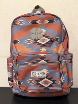 Lucky Brand Geometric Aztec Tribal Print Laptop Backpack