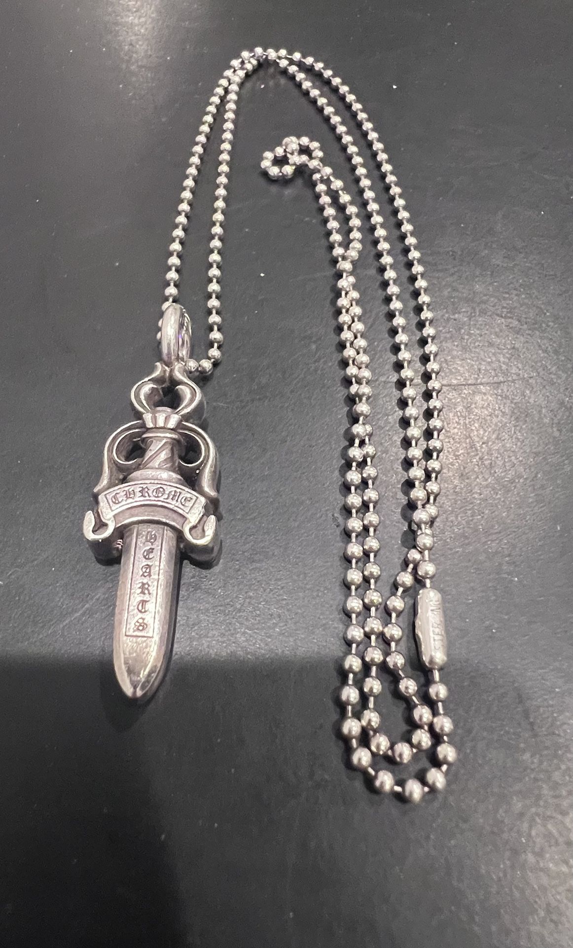 Chrome Hearts Double Dagger Necklace • 924 Sterling Silver • Authentic