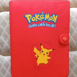 60 + Various Trading Card Collectibles. Comes With A Red Multicolor Poke'mon Binder