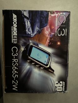 AutoPage C3-RS665-2W Car Alarm Remote Start, 2-Way LCD, Keyless Entry, 1 Remote