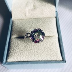 Size 5” Rainbow Topaz 925 Sterling Silver 