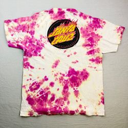 Santa Cruz Pink Tie-Dye Graphic T-Shirt Size L