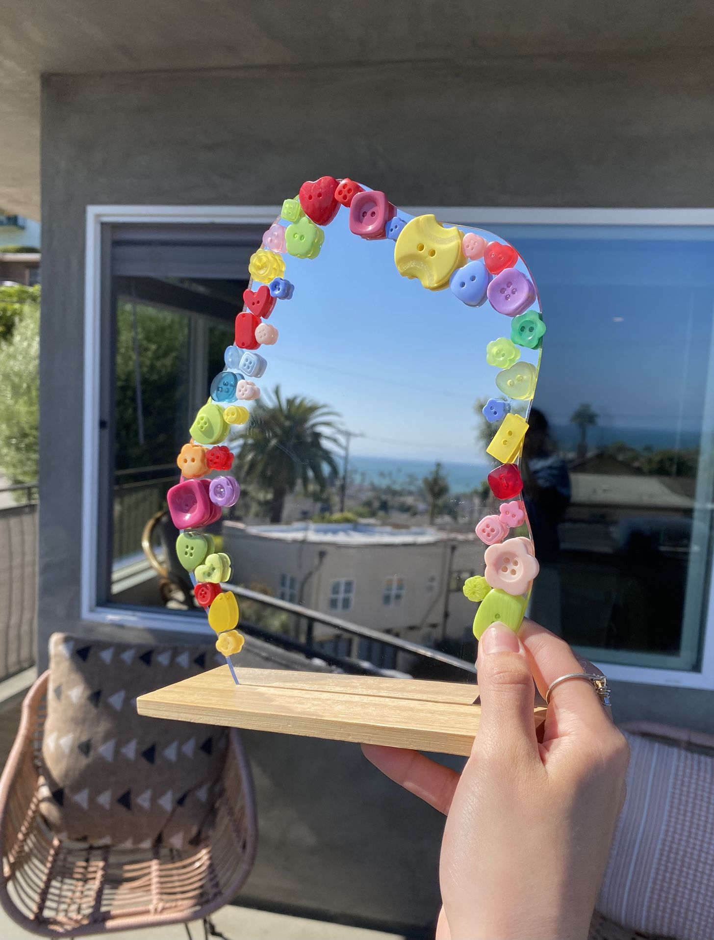 Cute As a Button Handmade Mirror <3
