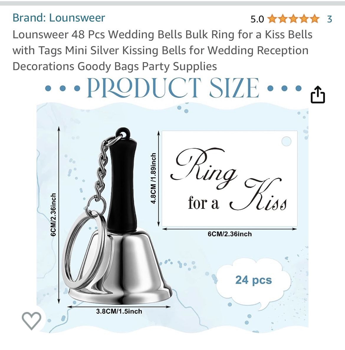 Ring For A Kiss Bells 24 Pieces for Sale in Menifee, CA - OfferUp