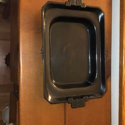 Vintage Black Jasperware Trinket Tray- Possibly From Wedgewoods Egyptian Collection
