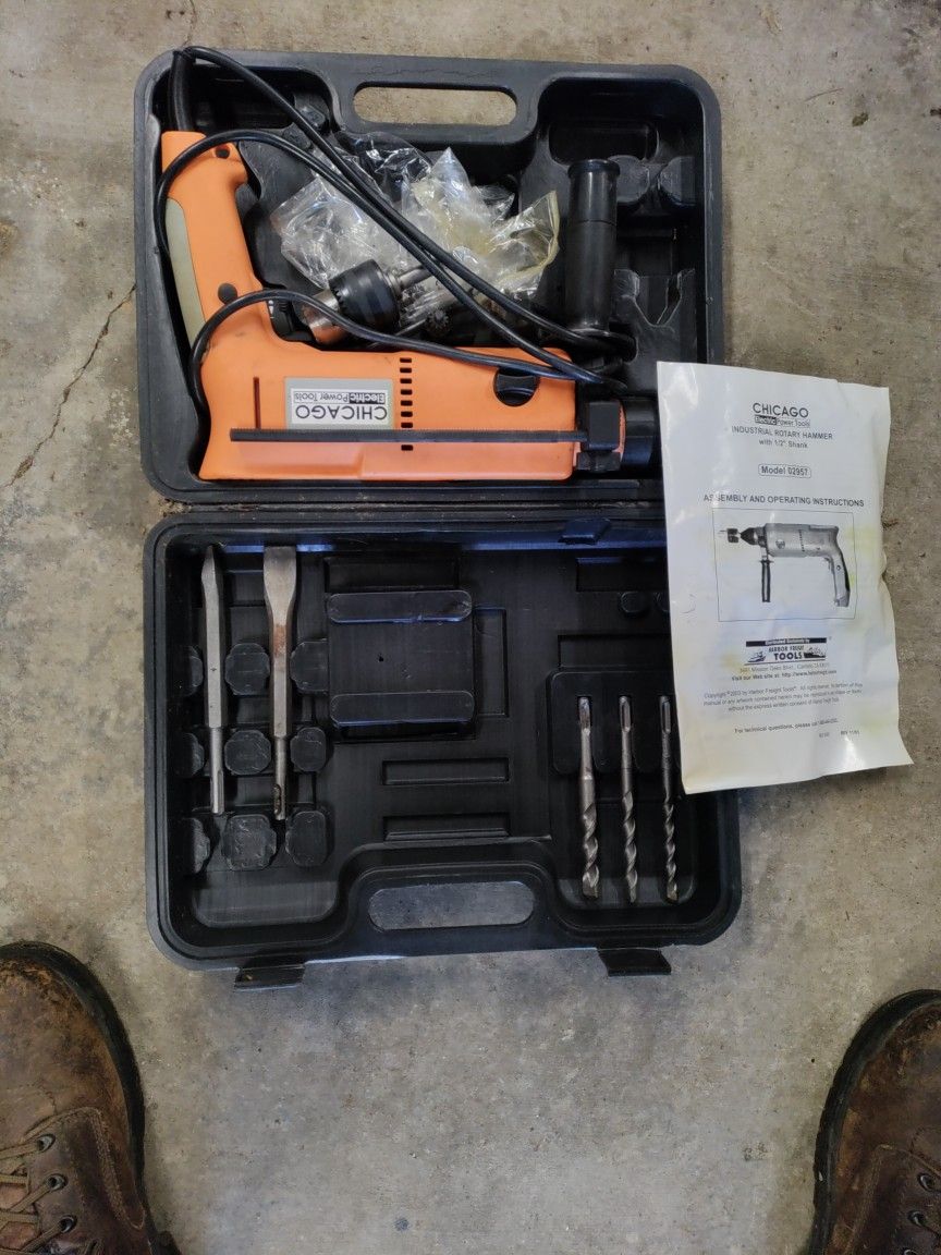 Chicago Electric Hammer Drill Used One Time Excellent Condition