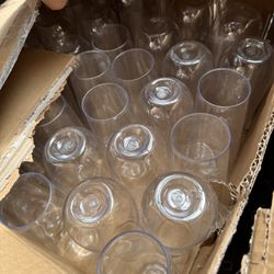 48 Ct Plastic Champagne Cups Clear For Party