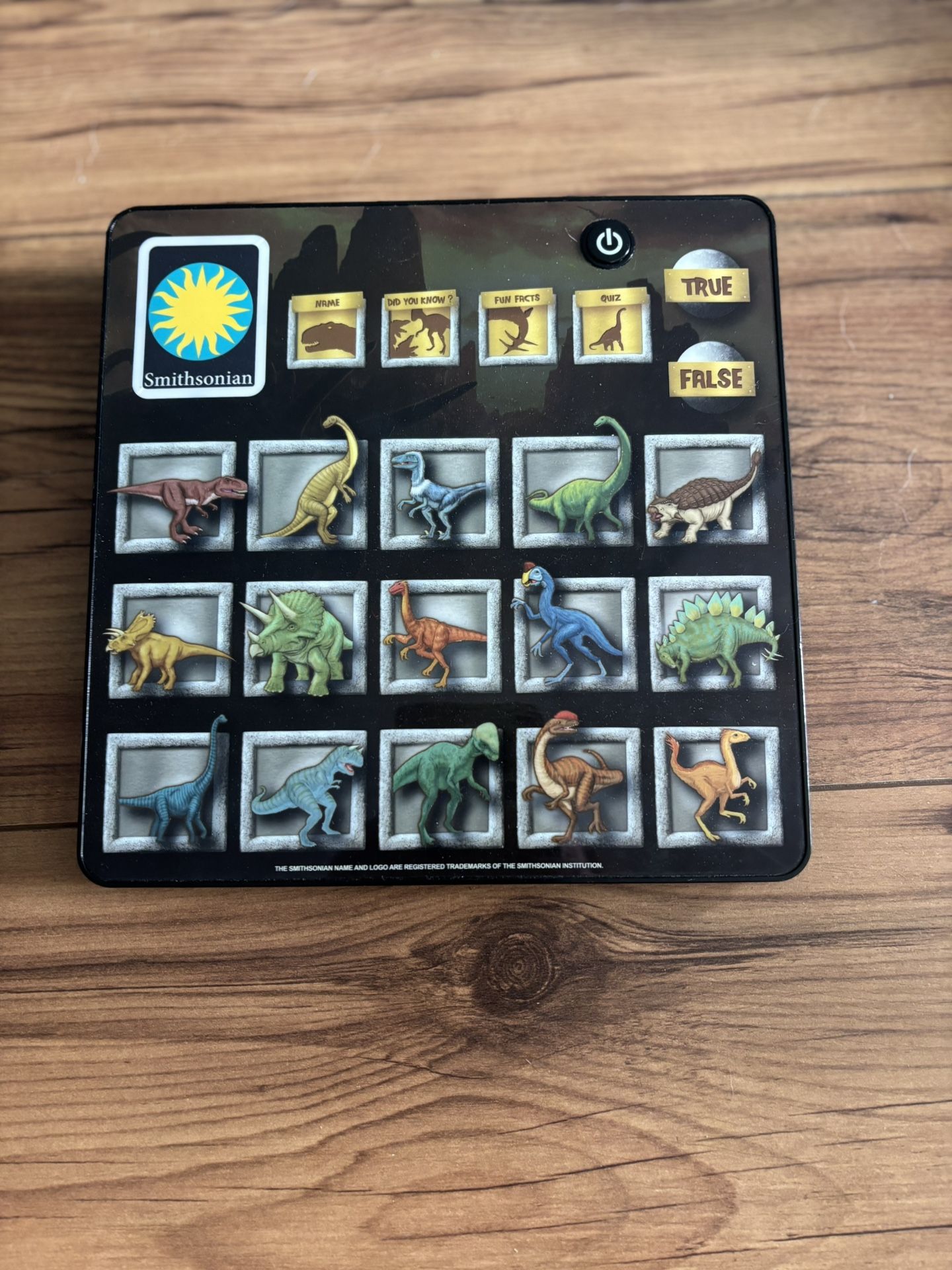 Smithsonian Kids Dino Tablet by Kidz Delight 2011 Dinosaur Facts Trivia