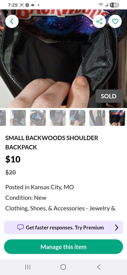 SMALL BACKWOODS SHOULDER BACKPACK 