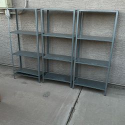 IKEA Hyllis Shelving Units Set of 3 Galvanized Indoor Outdoor
