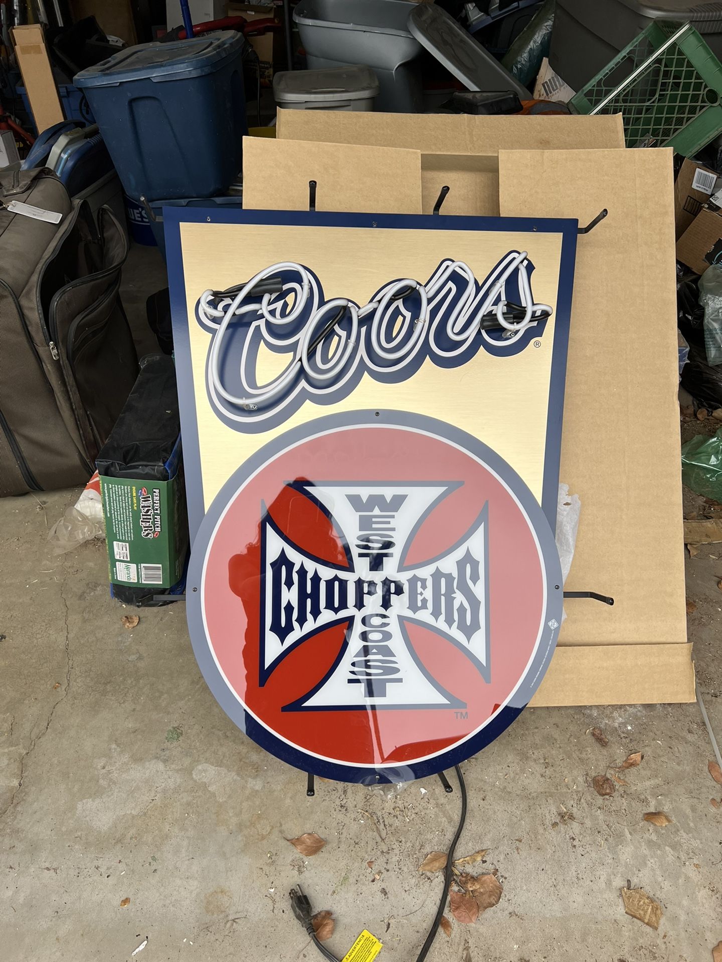 New Coors West Coast Choppers Light Up Sign