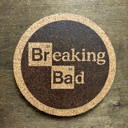 Breaking Bad Logo Laser Engraved Cork Coaster