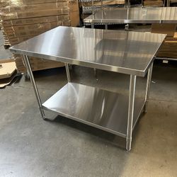 Stainless Steel New Work Table Prep Tables NSF NORDSTEEL 