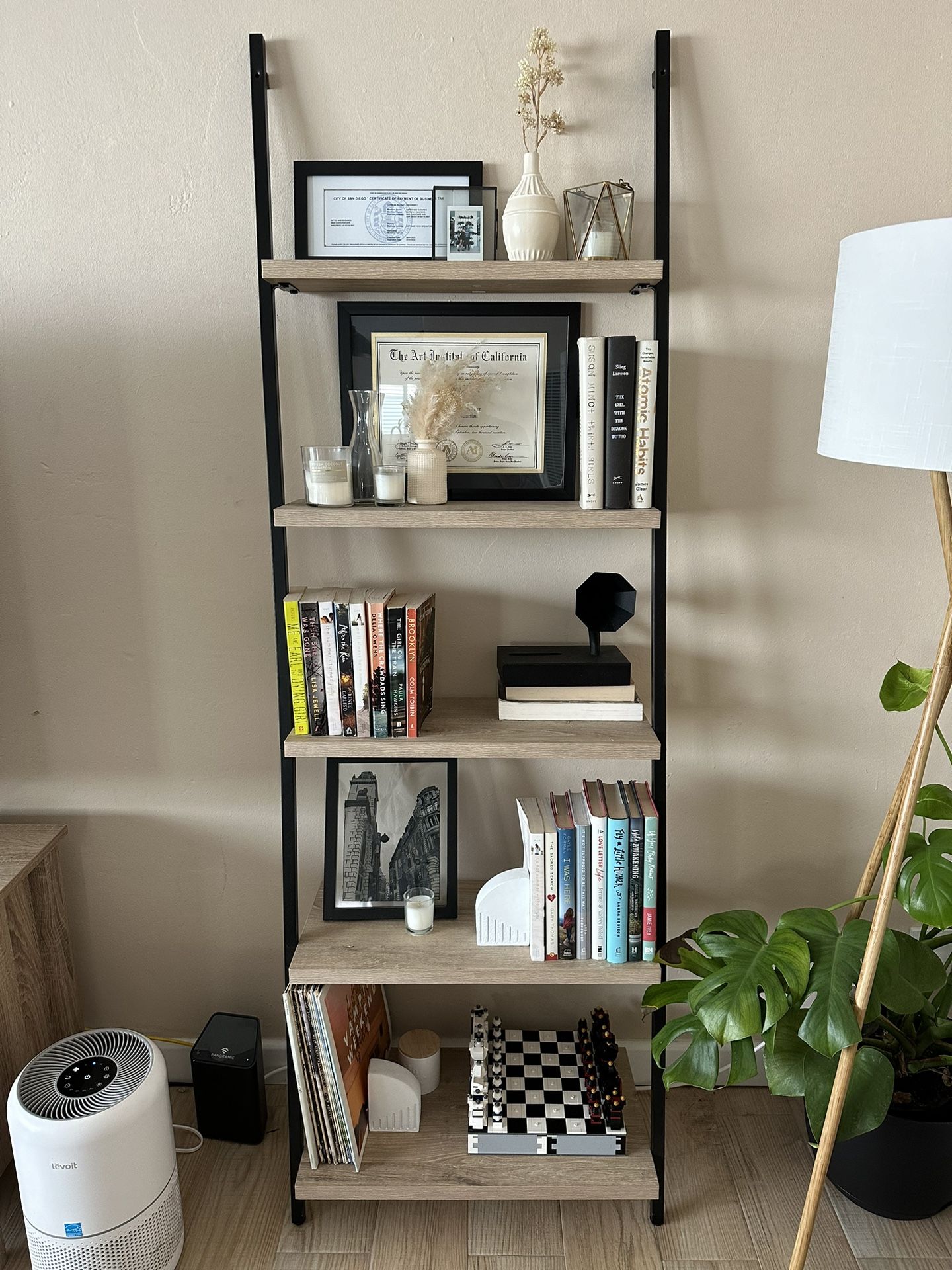 Wooden Ladder Shelf