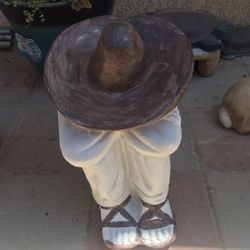 New Pancho Made Out Of Cement Beautiful Yard Decoration 