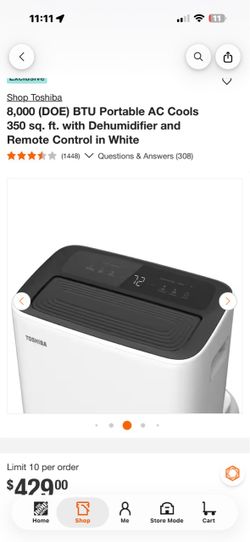 Toshiba Portable Air Conditioner