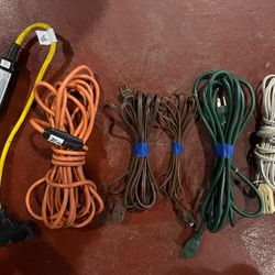 Lot Of 6 Random Extension Cords