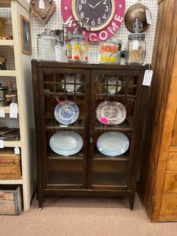Antique Arts & Crafts Mission Cabinet Bookcase