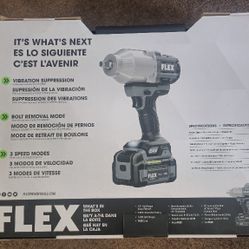FLEX 24V Brushless Cordless 1/2-Inch 1,150 Ft-Lbs High Torque Impact Wrench Kit with 5.0Ah Lithium Battery and 160W Fast Charger - FX1471-1C