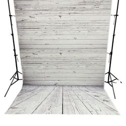White Wood Backdrop Vinyl 6x9 Ft